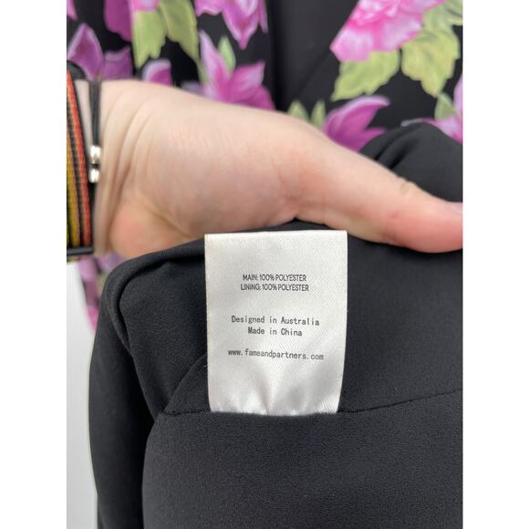 Fame and Partners Dress Womens 6 Sienne Maxi Pink Cutout Waist Floral - Picture 7 of 8